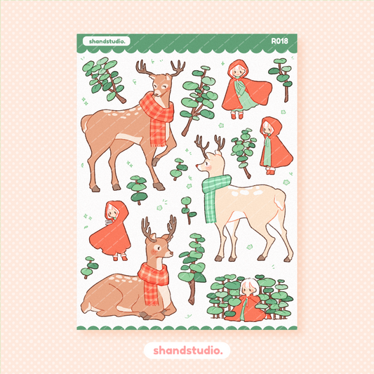 Winter Deers Sticker Sheet