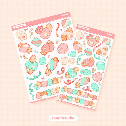 Soft Marshmallow Bears Mini Sticker Sheet