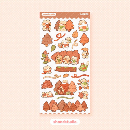 Autumn Bear Mini Sticker Sheet