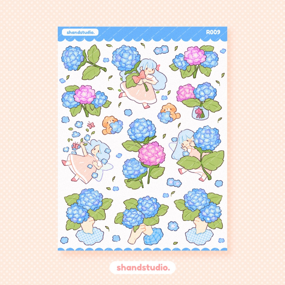 Hydrangea Fairies Sticker Sheet